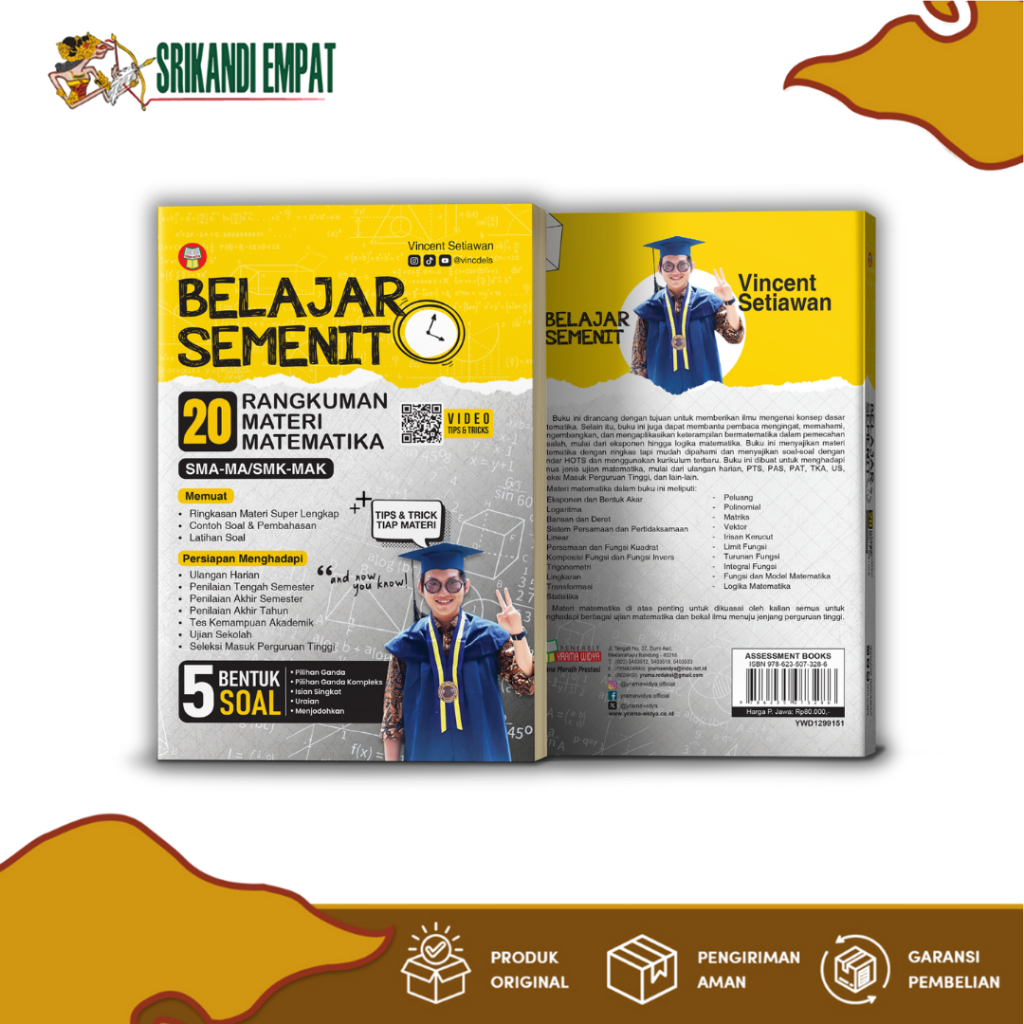 Srikandi Empat - Buku Belajar Semenit: 20 Rangkuman Materi Matematika SMA-MA/SMK-MAK - Vincent S
