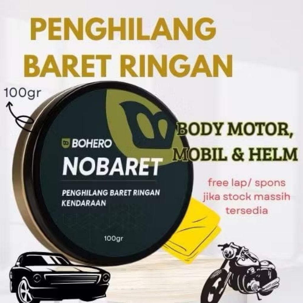 Terlaris -Nobaret Penghilang Baret Kendaraan Untuk Body Motor Mobil