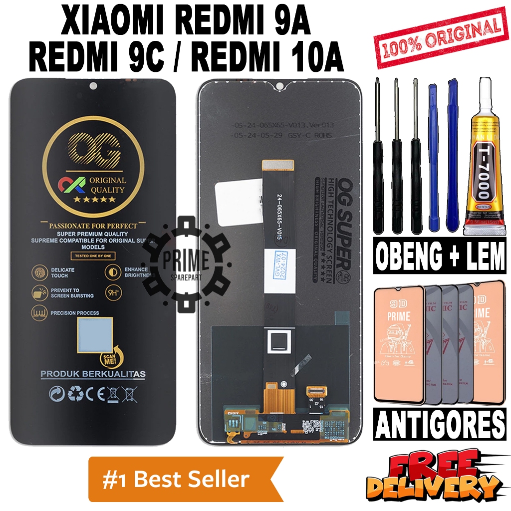 LCD TOUCHSCREEN XIAOMI REDMI 9A / REDMI 9C / REDMI 10A ORIGINAL OEM LCD FULLSET