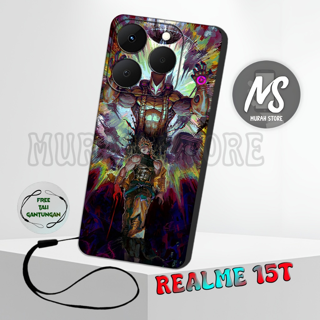 MS48/ Softcase Karet REALME 15T + TALI GANTUNGAN HP / Motif Anime / Case REALME 15T / Silikon REALME