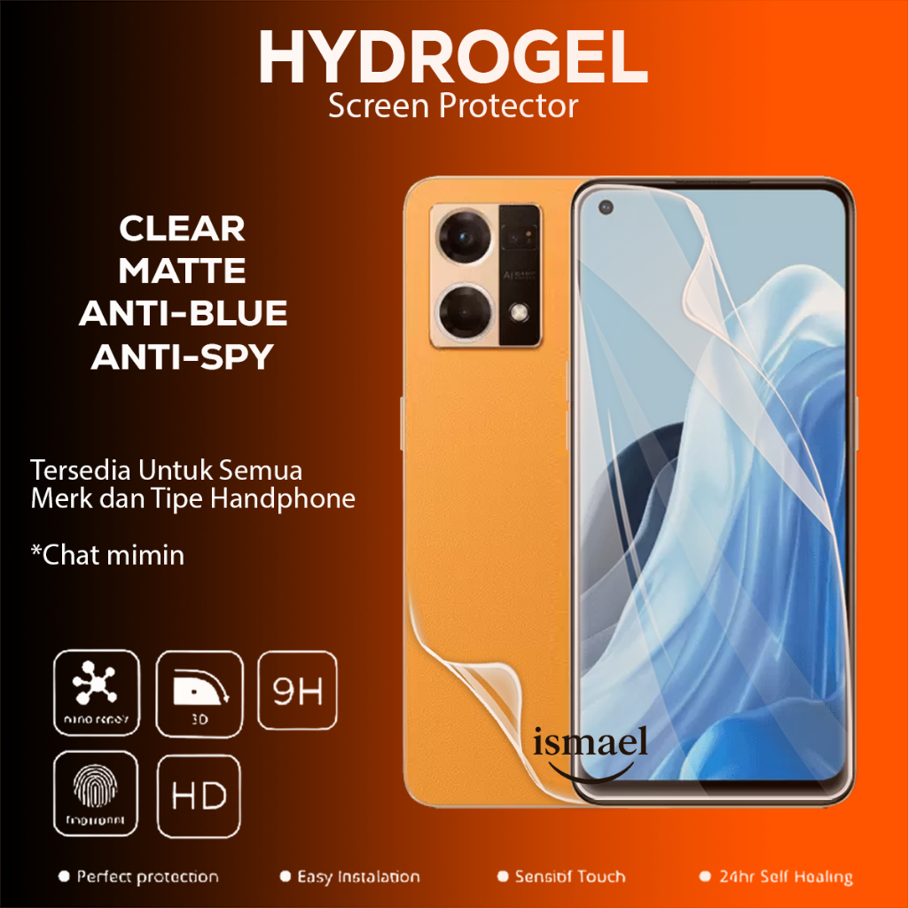 Anti Gores Hydrogel For Oppo Reno 7 Hydrogel Film Pelindung Layar