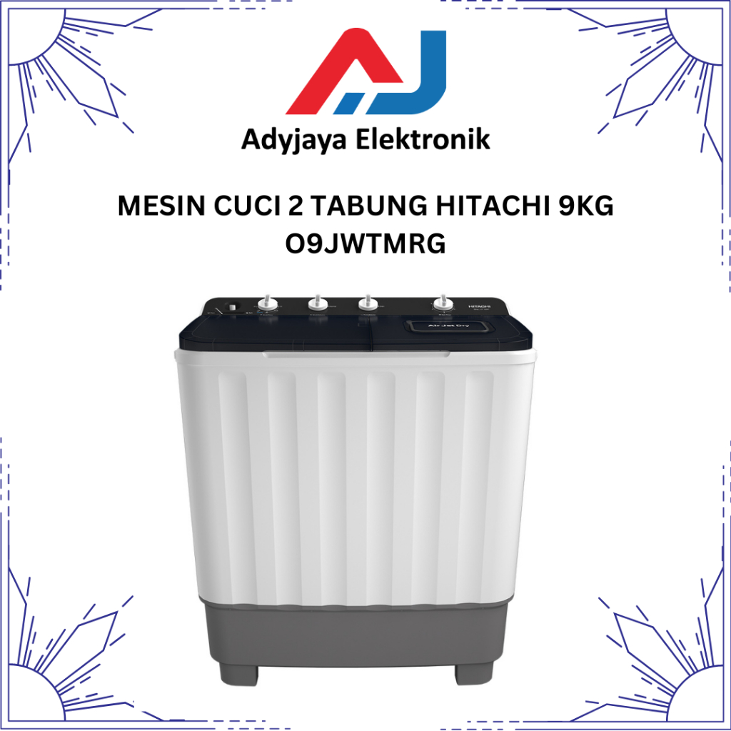 MESIN CUCI 2 TABUNG HITACHI 9KG LTT09JWT