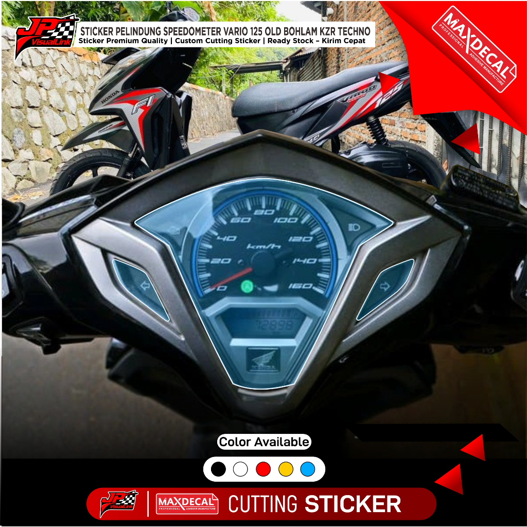 Sticker Pelindung Speedometer Vario 125 Old Bohlam Kzr Techno Cutting Sticker Maxdecal Anti Gores