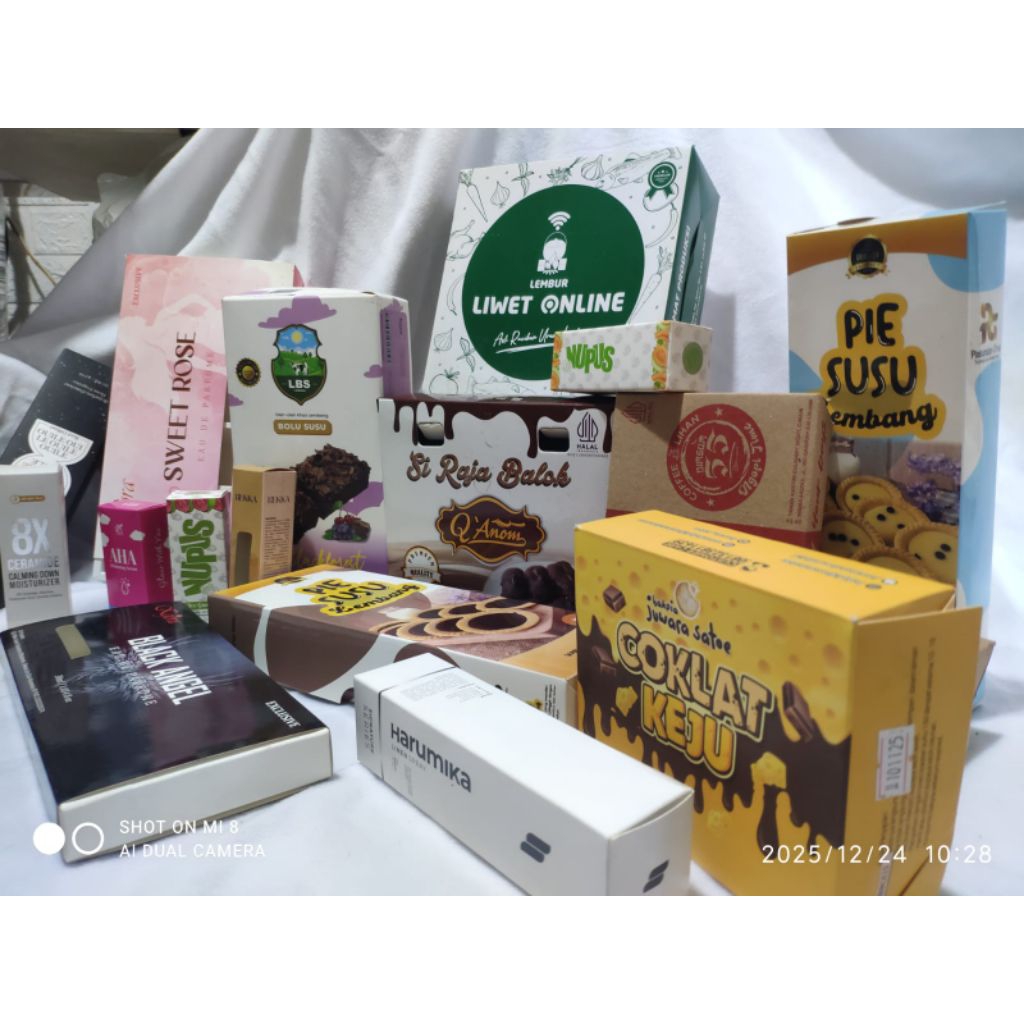 Dus Custom Kemasan - cetak kemasan parfum, makanan, skincare, liquid, sabun, UMKM dan lain-lain