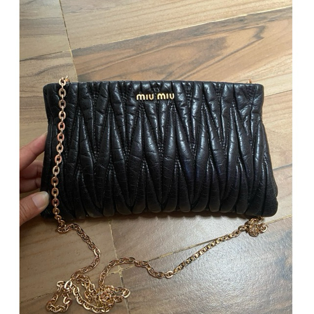 Strap rantai tas kulit warna hitam 20 cm