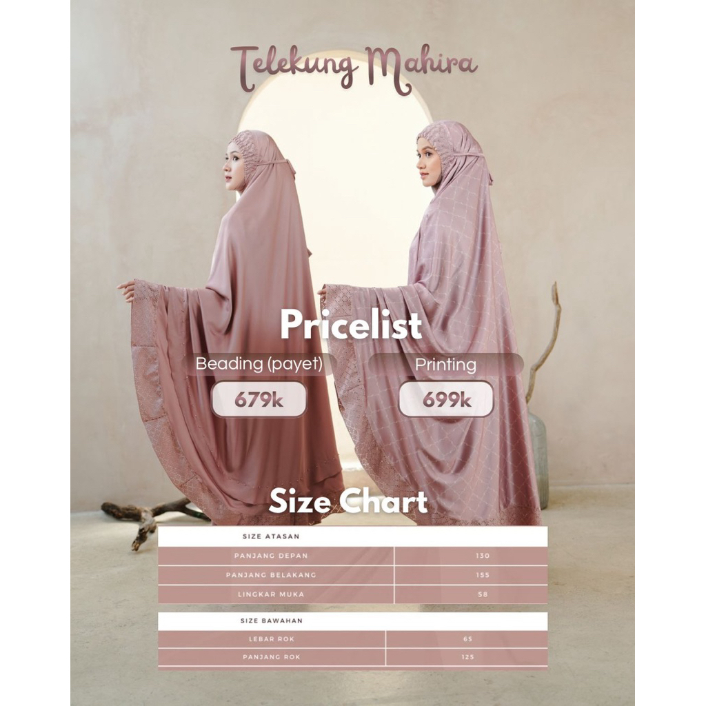 DP 50% Telekung Mahira (Ori by kazami store)