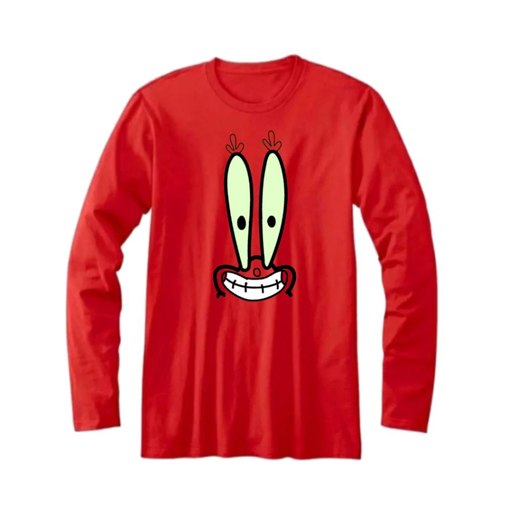 Kaos Lengan Panjang Mr Krabs Spongebob Squarepant - Cartoon Movie - By kvnstore