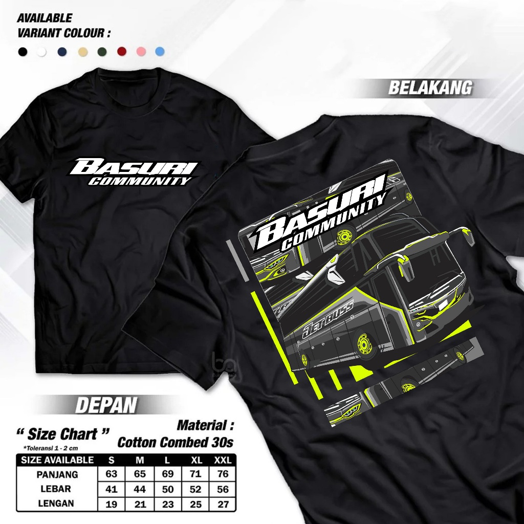 KAOS BUS MANIA COMMUNITY - BASURI MANIA COMMUNITY COTTON COMBED 30S