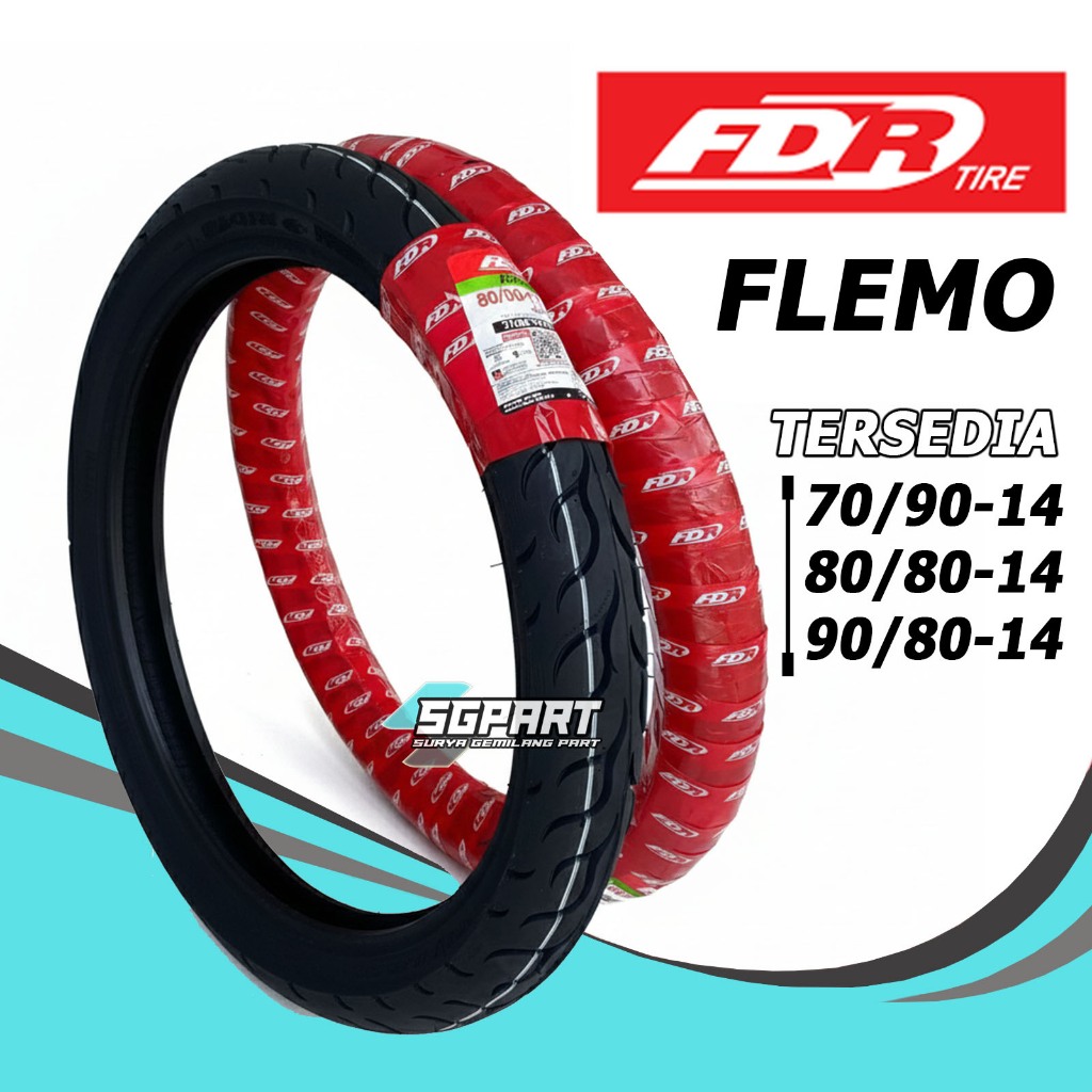 Ban Motor FDR Flemo Ring 17 70/90 -17 80/90 -17 90/80 -17 (BUKAN TUBLES)
