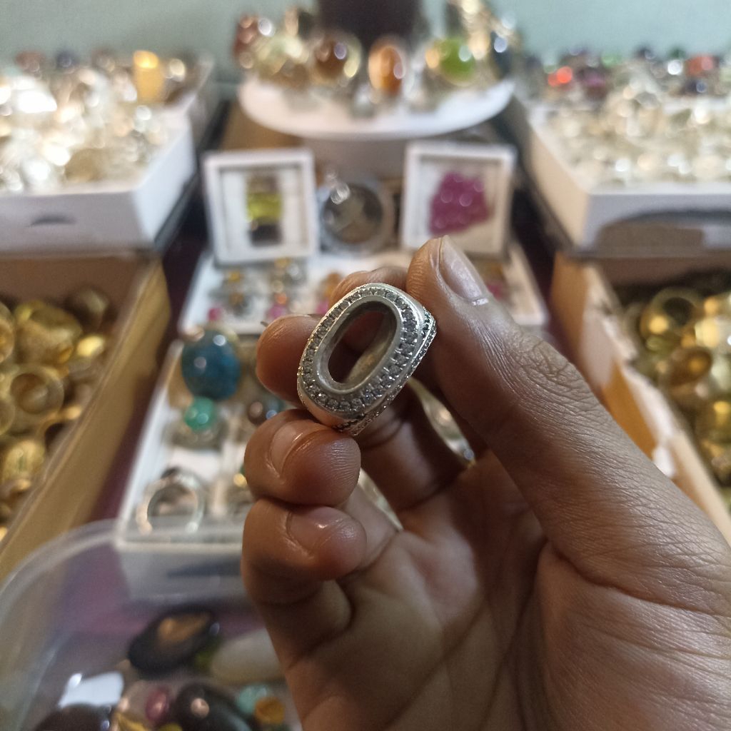 EMBAN/IKETAN/RING/CINCIN BATU AKIK MODEL LINTANG MEWAH DAN ELEGAN BAHAN ALPAKA SUPER