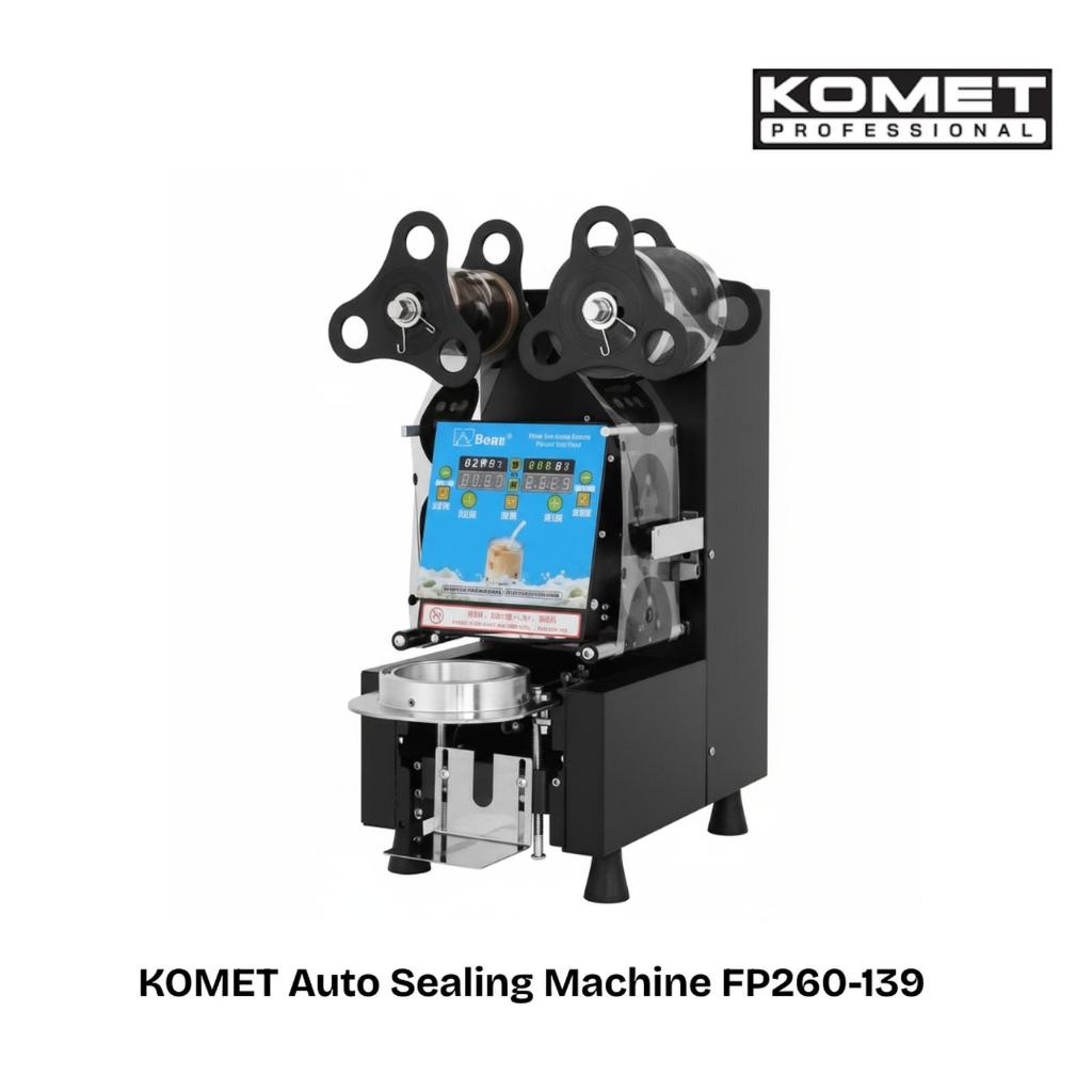 KOMET Cup Sealer Automatic FP260-139 | Mesin Segel Gelas Plastik Otomatis | Cup Sealer Professional 