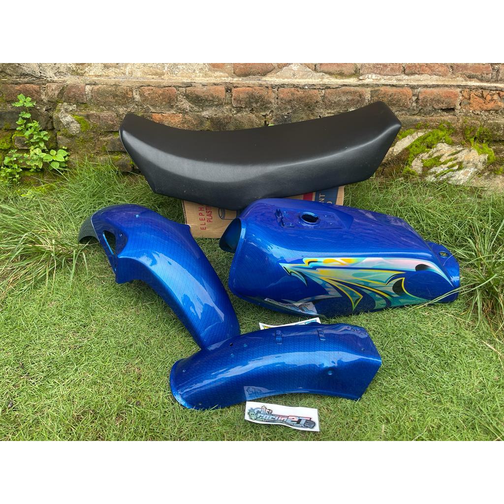 BODY SET RX KING 2006 BIRU STRIPING HOLOGRAM