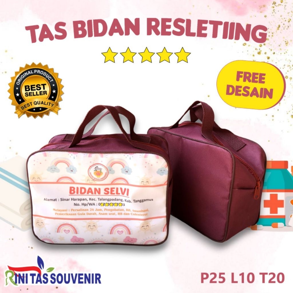 Tas Bidan Resleting Tas Polyester Bidan Tas Lakmitasi Bidan Tas Partus Bidan Tas Bidan Murah Tas Bid