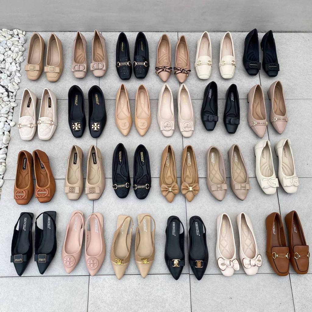 Simoncelli Sepatu Wanita Import Cuci Gudang | Sandal Flat Wanita Import | Sepatu Korea | Sepatu Kerj