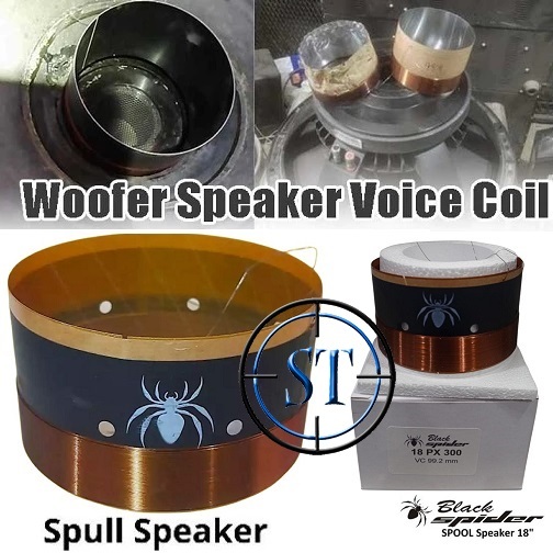 Spul Spool Voice Coil Speaker Black Spider 18inch BS 18 PX 300 VC 99.2mm ( 4inch) Spoel Blackspider 
