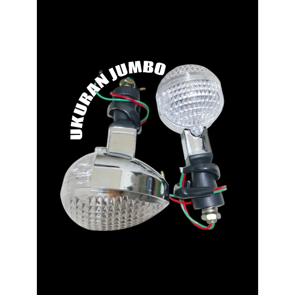 lampu sein bohlam bulat jumbo universal lampu sein motor crom bulat besar rx king cb c70 lampu sein 