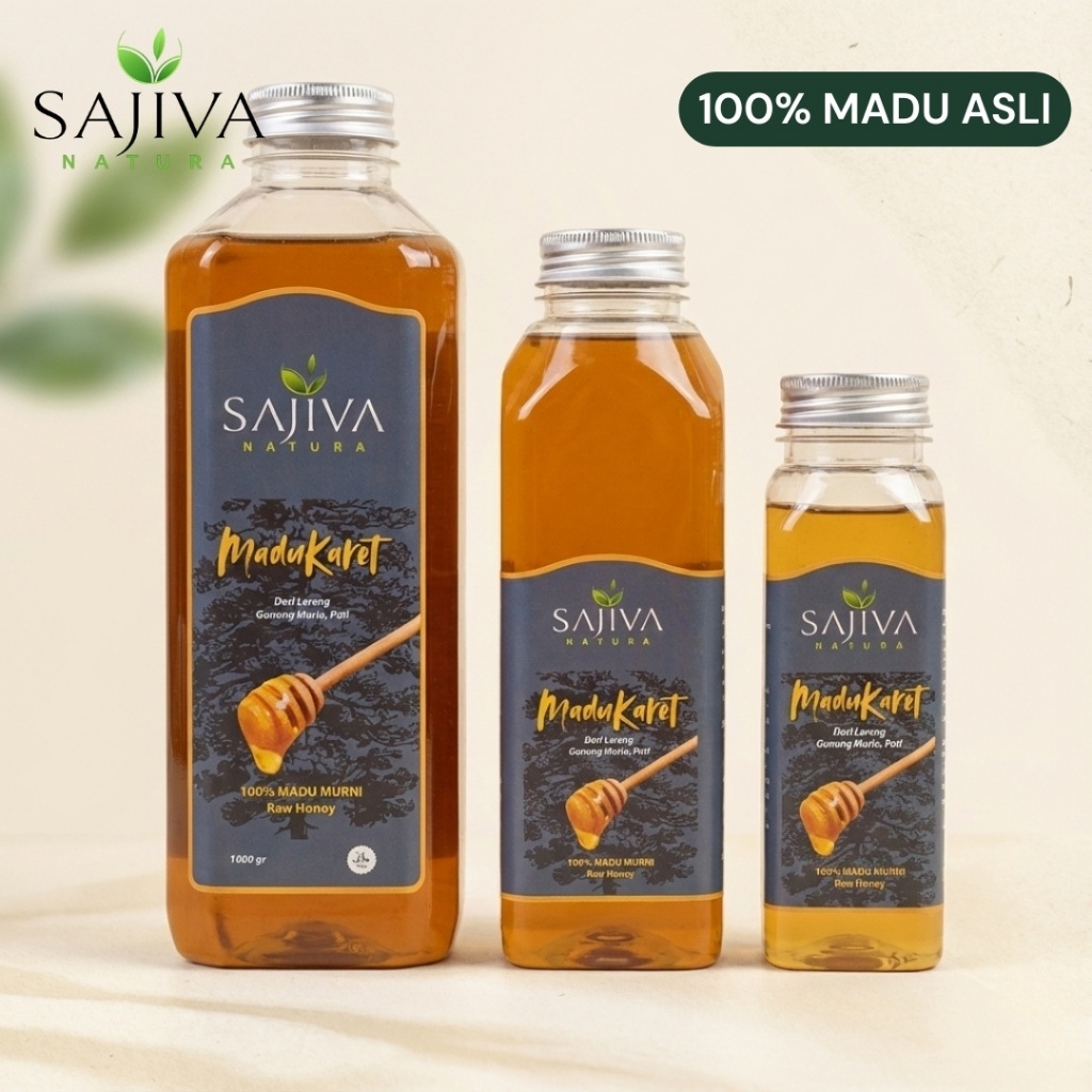 Sajiva Natura Madu Bunga Karet Pati Raw Honey Asli 100% Murni
