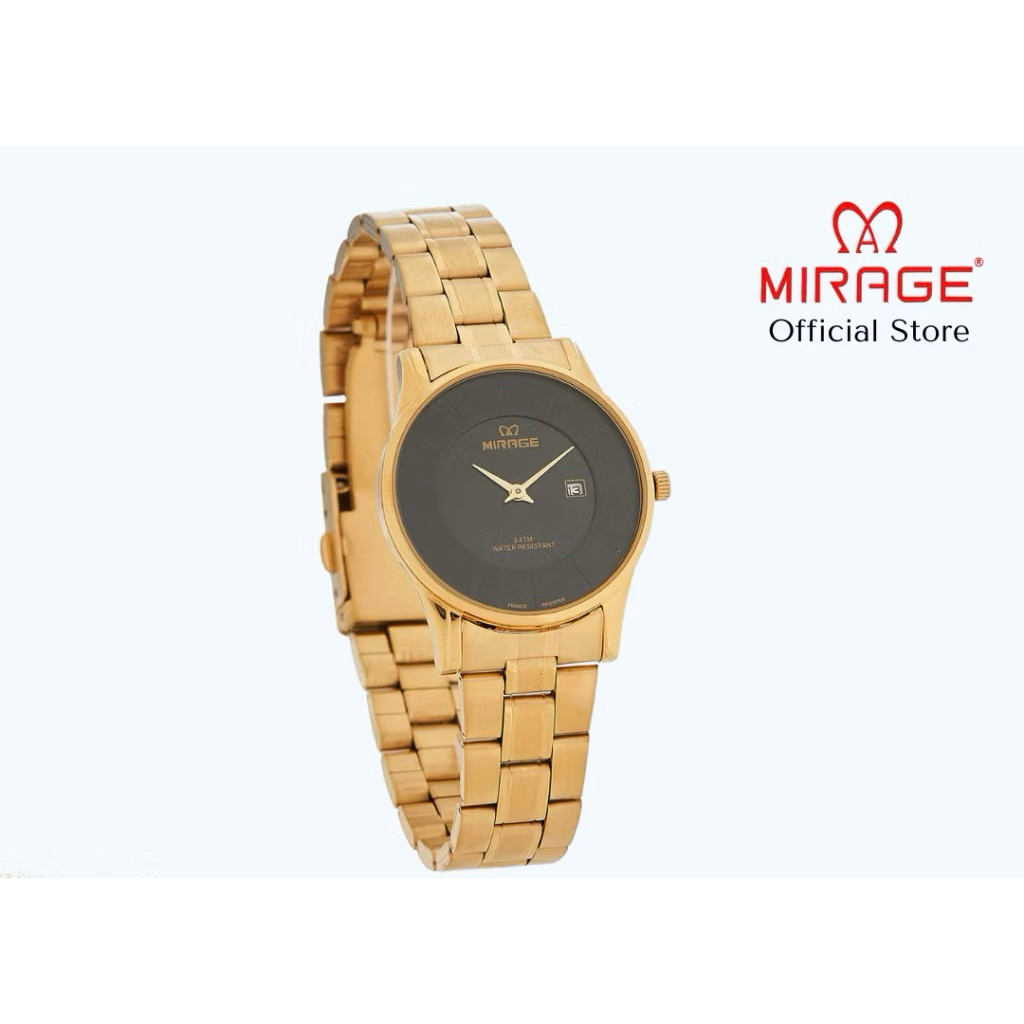 Jam Tangan Mirage Wanita Analog 8670 L Gold Original Stainless
