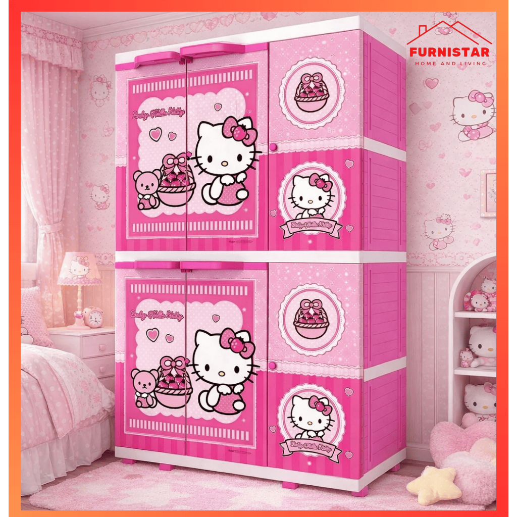 LEMARI PLASTIK NAIBA MEGA 3 PINTU / LEMARI NAIBA MEGA FIT 3PINTU FULL RAK