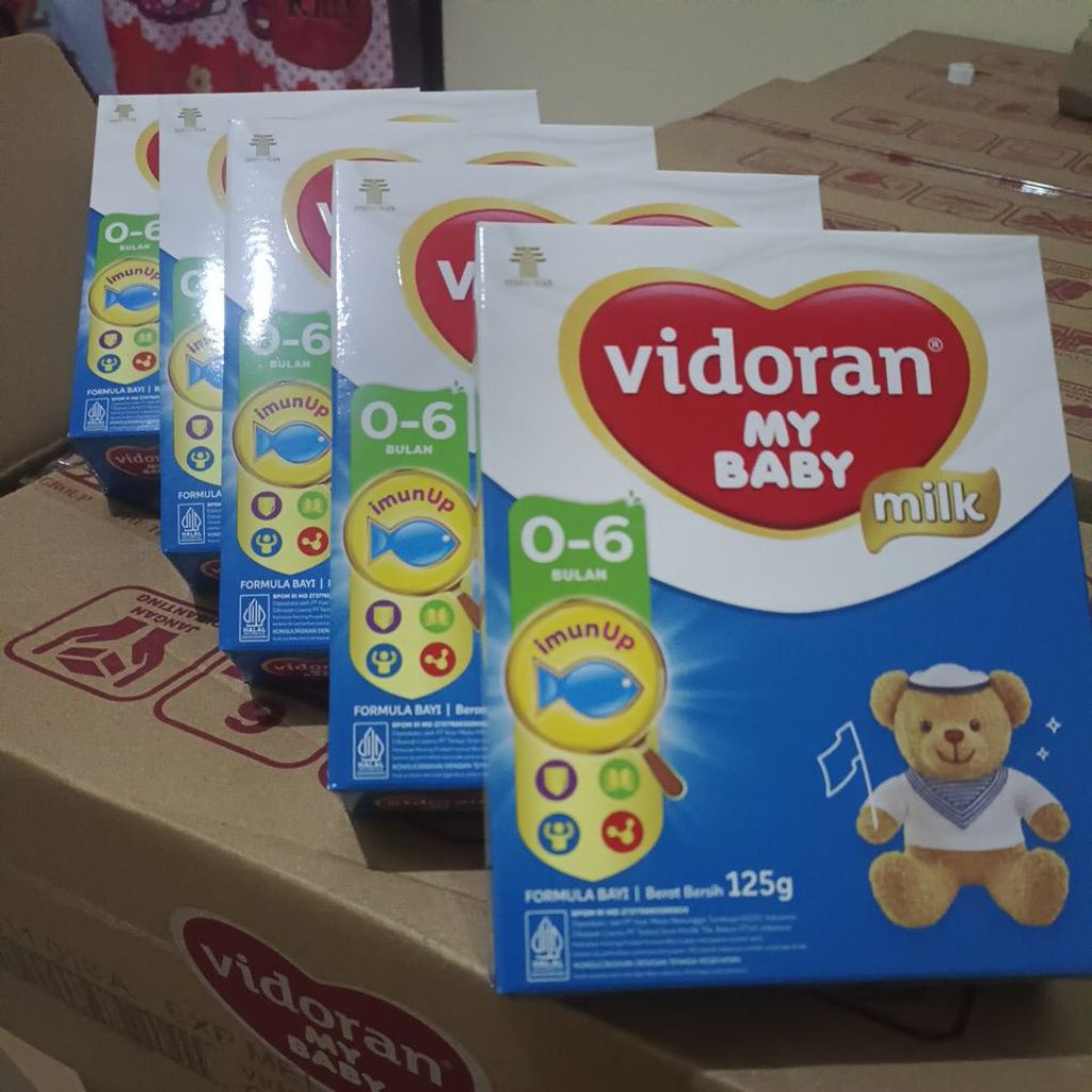 (5 pcs) susu vidoran my baby 0-6 bulan 125 gram exp 2027