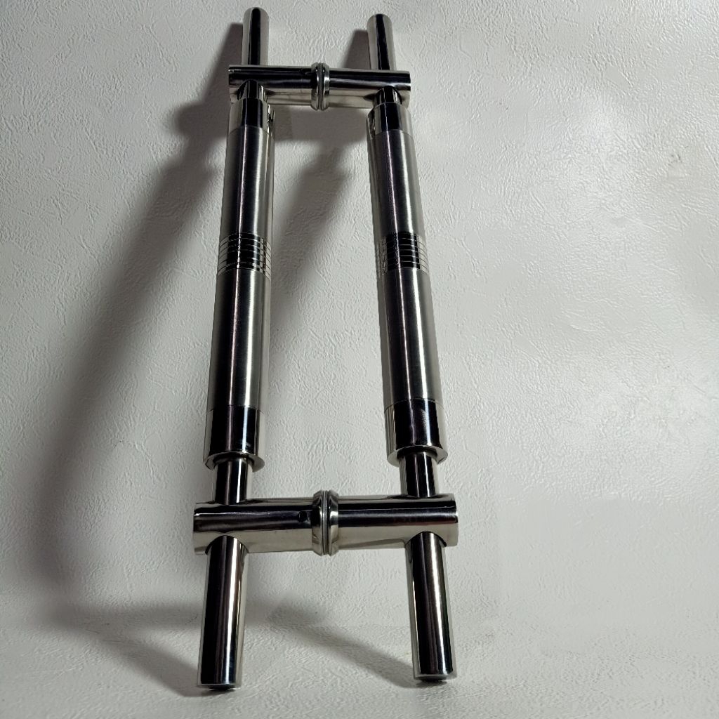 Handle Pintu Gagang Pintu Model Suling Sunduk / Bulat Sunduk Kaki Tembus / Kaki Kaca Motif Doff Panj