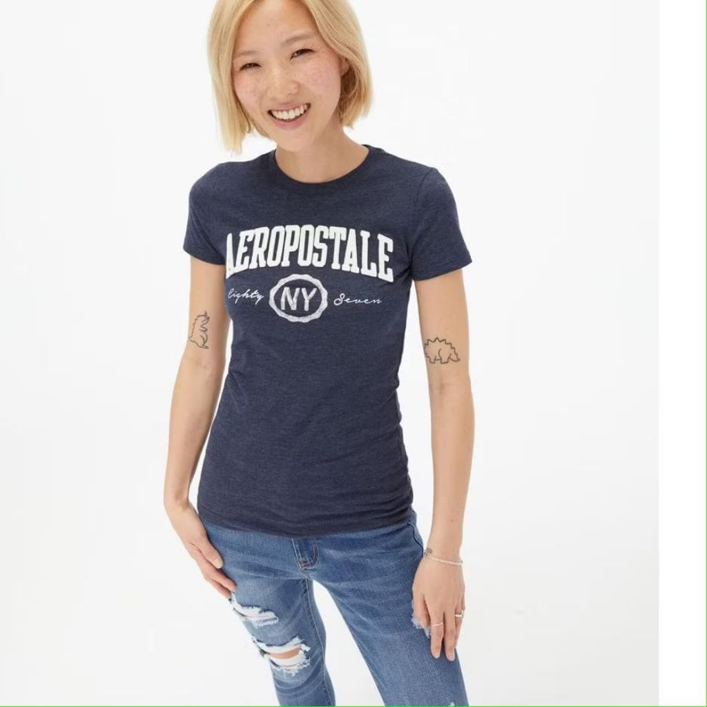 kaos cewek aeropostale / kaos wanita aeropostale slim fit