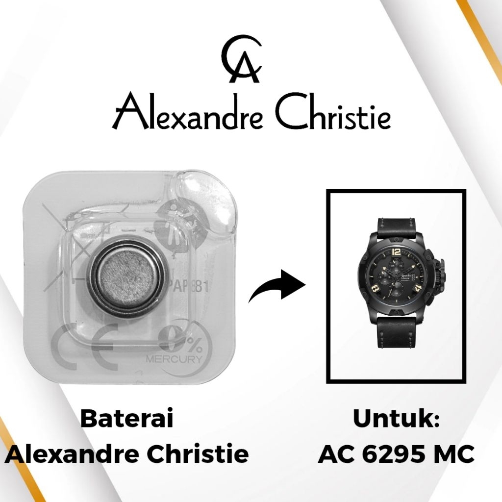 Baterai Jam Tangan Alexandre Christie AC 6295 MC Original