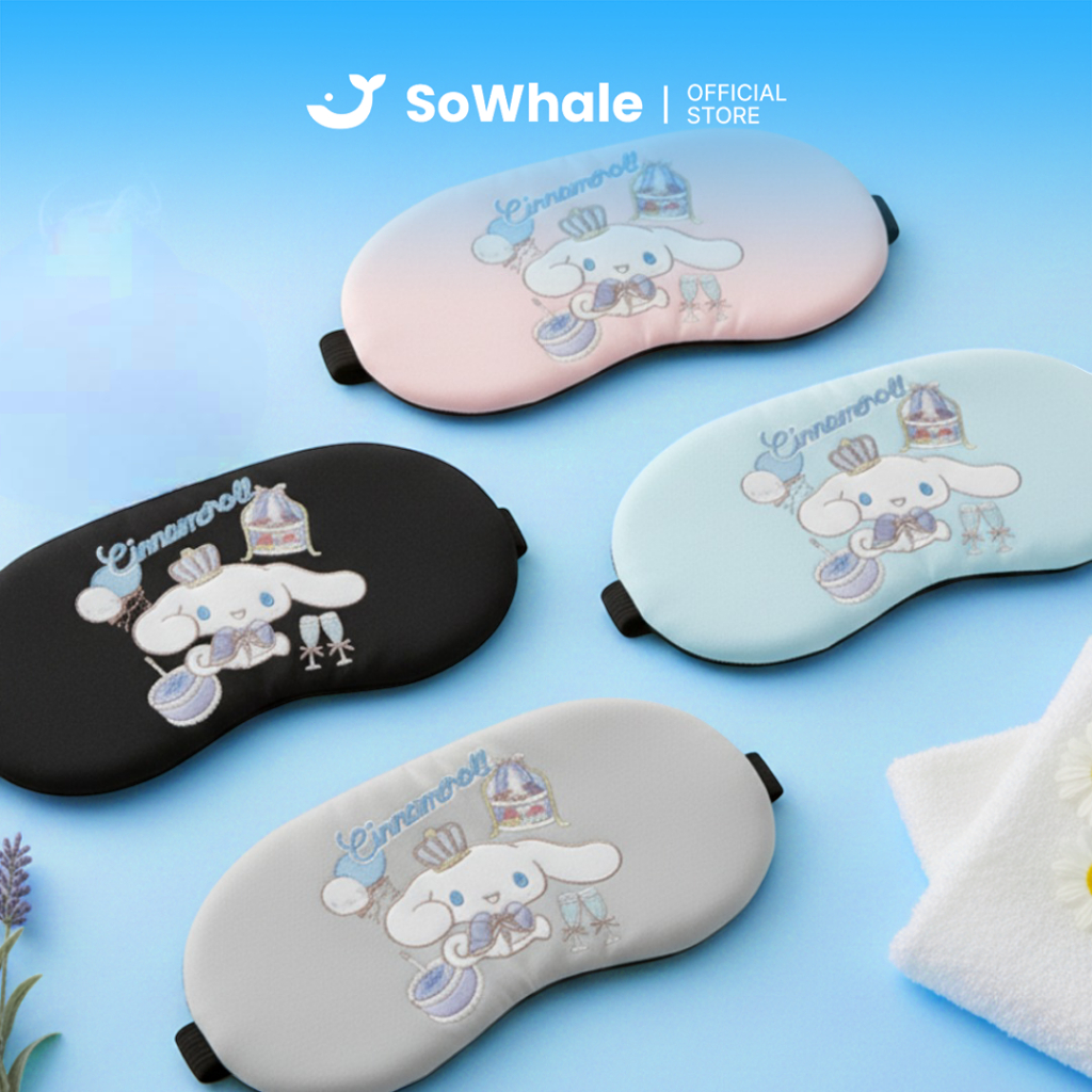 Cinnamoroll Eye Mask Sleeping Mask Penutup Mata Kain Lembut Unisex untuk Tidur & Traveling