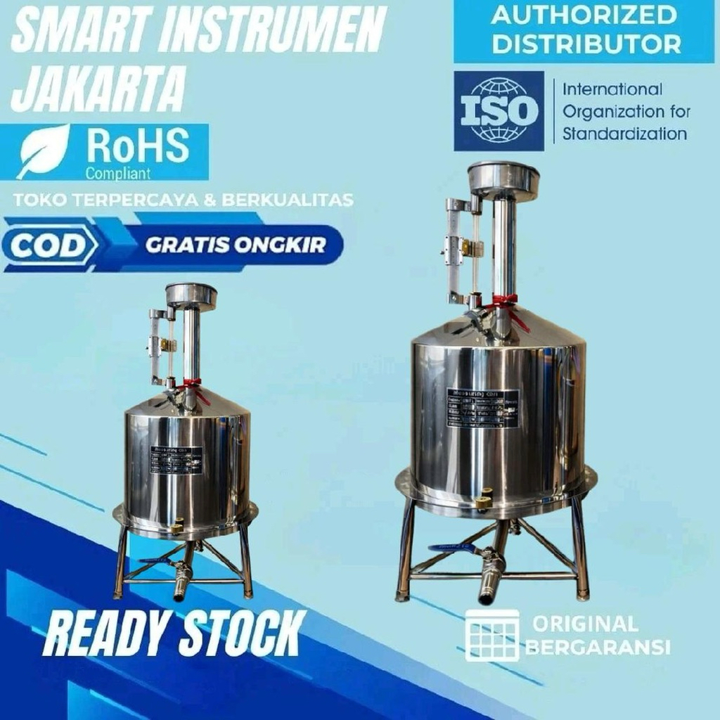 Bejana Ukur 100-200 Liter Bejana GOLDEN POWER Material Stainless Steel 304 Tebal