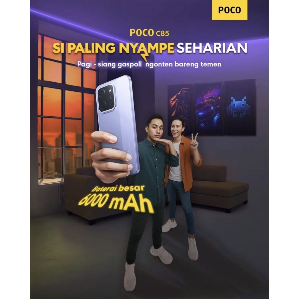 POCO C85 - 8/256GB, Baterai 6000 mAh, NFC, 15 Bulan Garansi Resmi