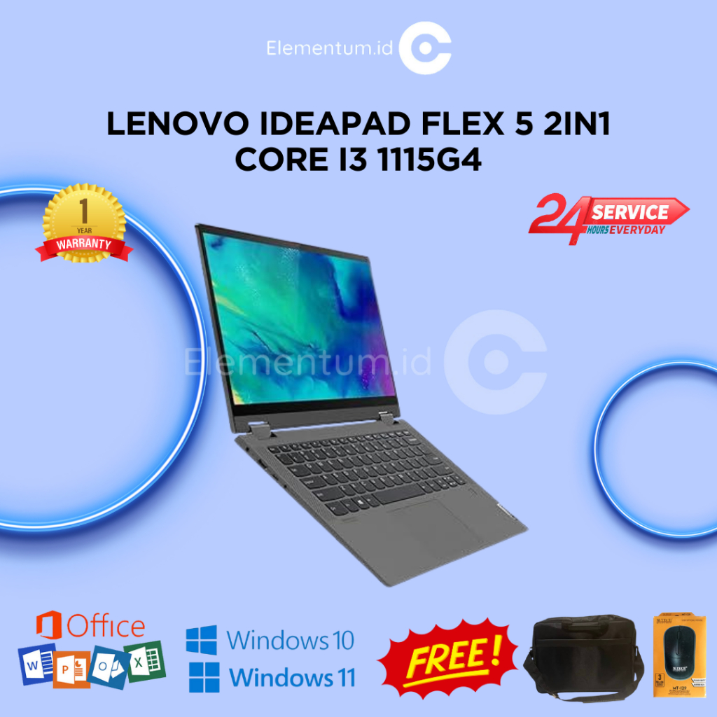 LENOVO IDEAPAD FLEX 5 2in1 CORE i3 1115G4 | RAM 4GB SSD 256GB 14"TOUCHSCREEN FLIP