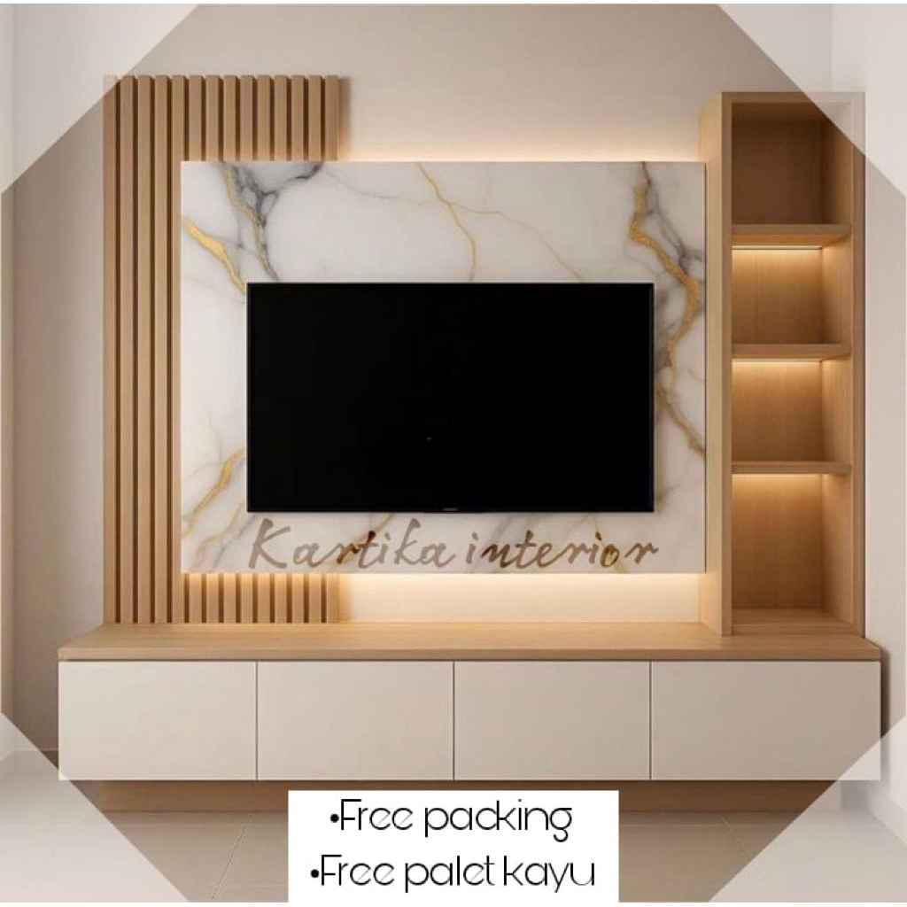 Meja tv gantung minimalis Kabinet tv minimalis
