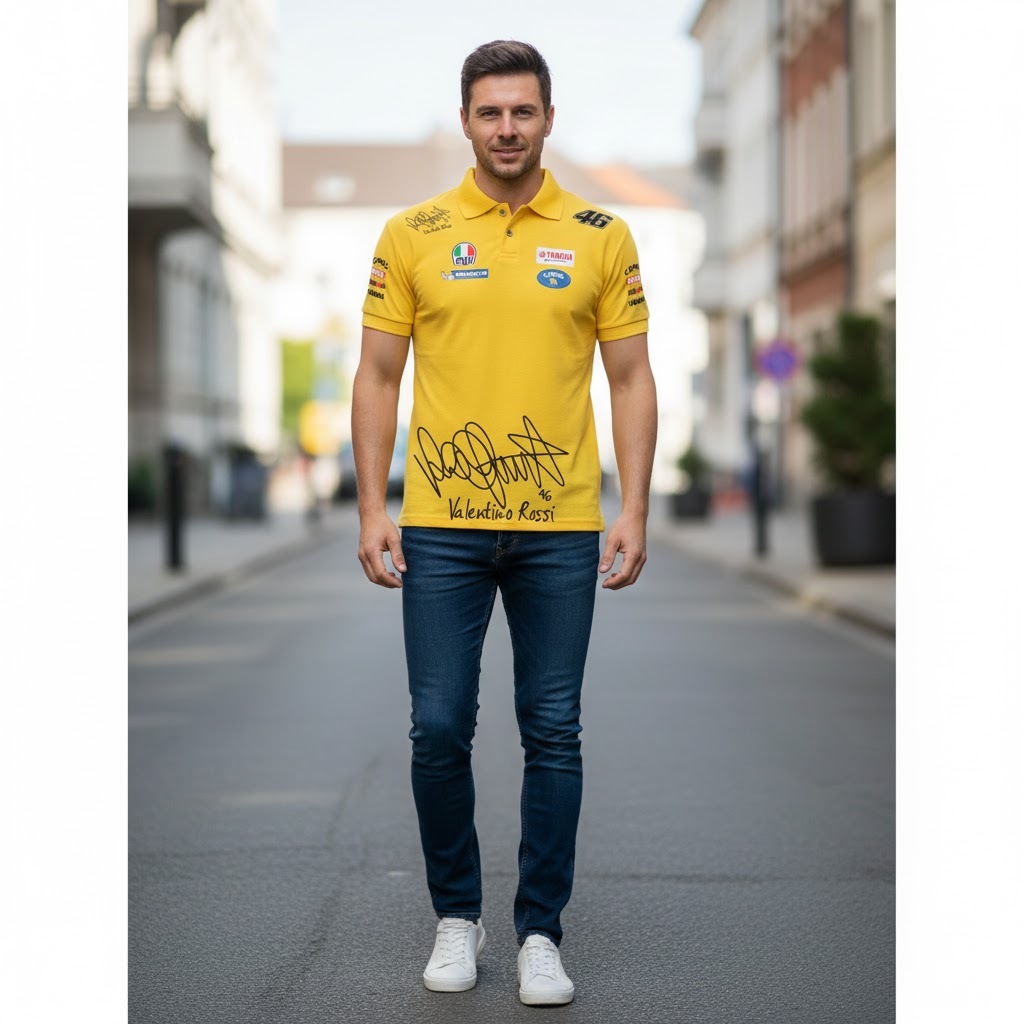 Kaos polo yamaha retro MOTOGP