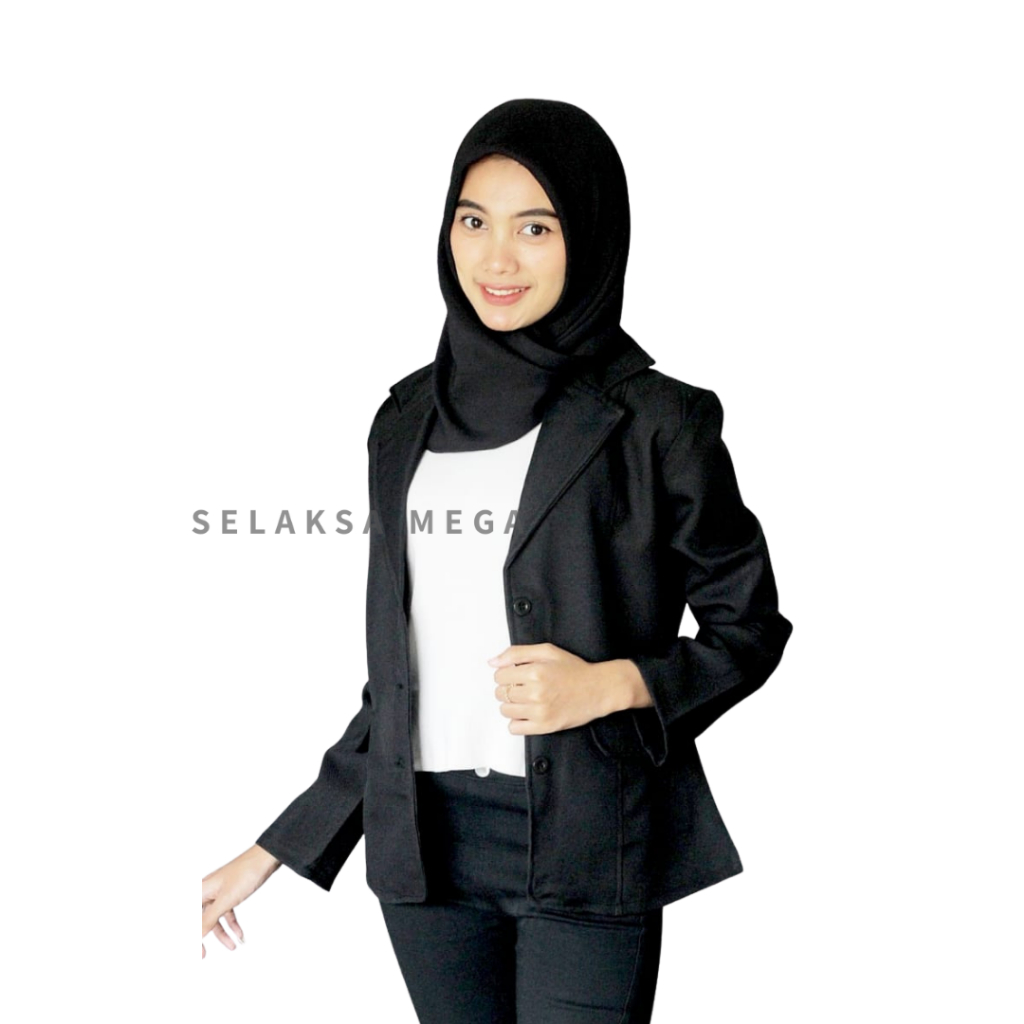 Blazer kantor wanita formal atasan jas cewek
