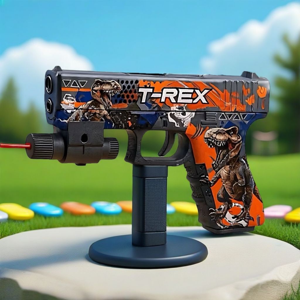 TERLENGKAP Mainan Pistol Anak peluru gell bulet water T-rex, Aman untuk Anak, terbaru