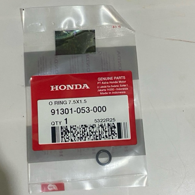 AHM 91301-053-000 Oring ujung as pully puli Beat, Vario, Scoopy, Spacy