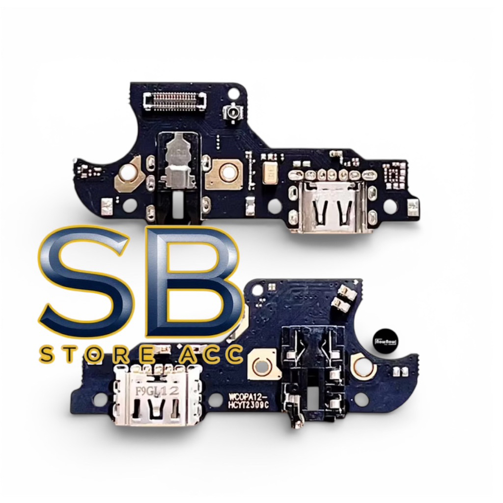 flexibel konektor cas papan cas connector charger oppo a12 + ic original