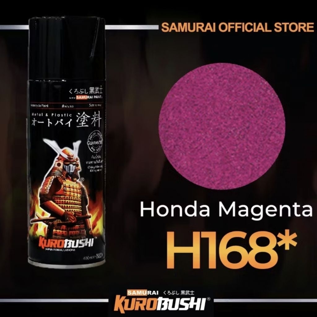 SAMURAI PAINT H168 HONDA MAGENTA CAT SEMPROT SPRAY PAINT PILOK WARNA PINK MERAH MUDA HONDA MOTOR