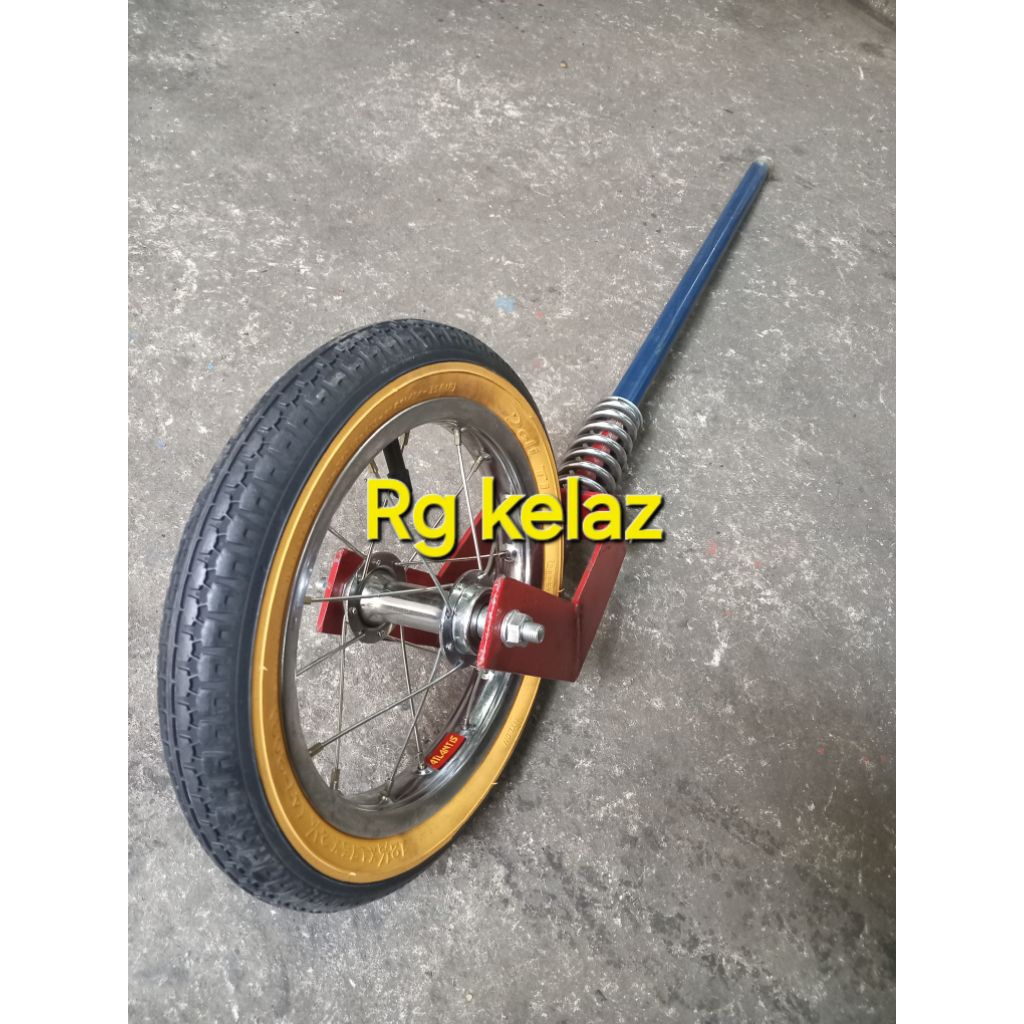 roda belakang gerobak / roda gletrek sepeda / ban baru