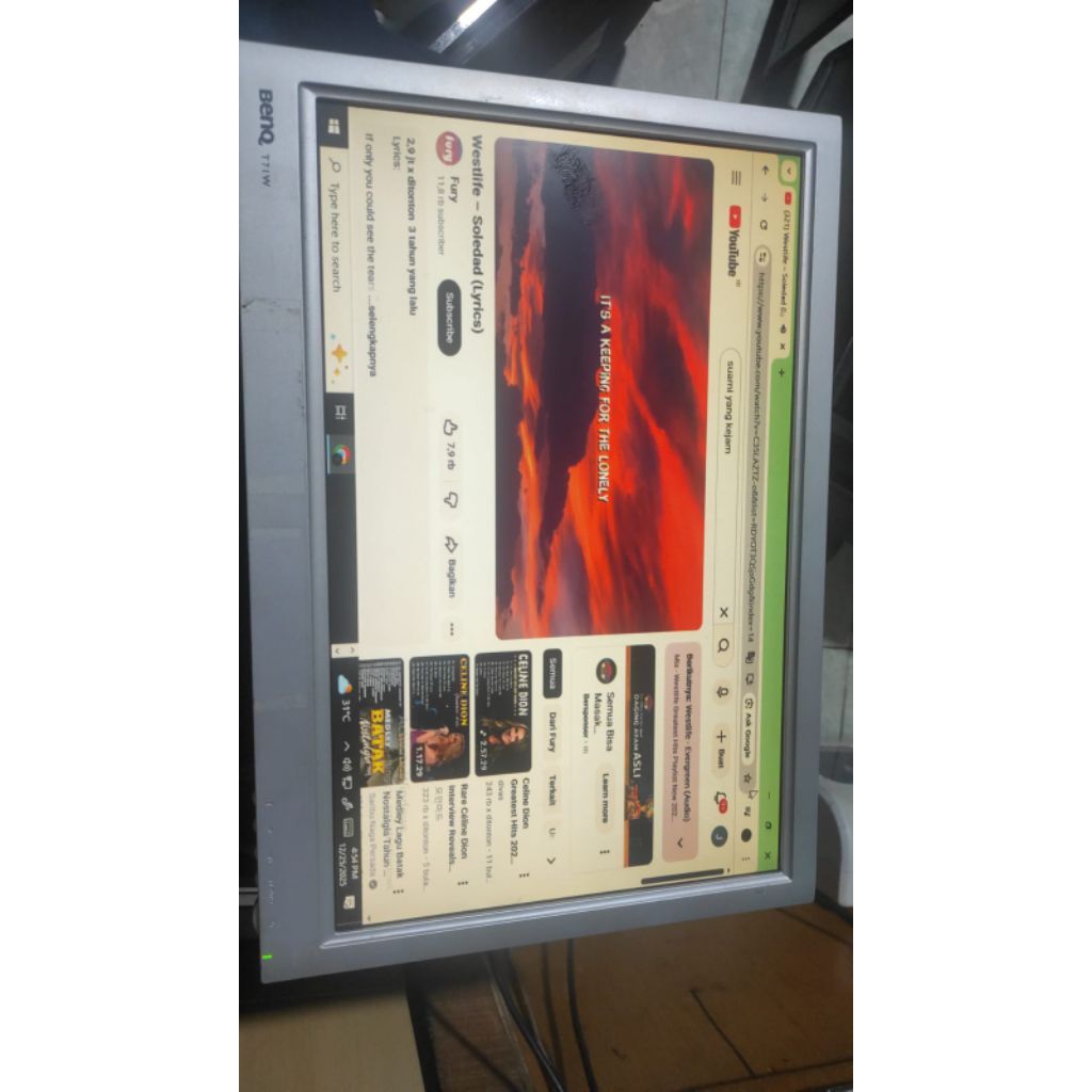 monitor komputer 17 wide benq