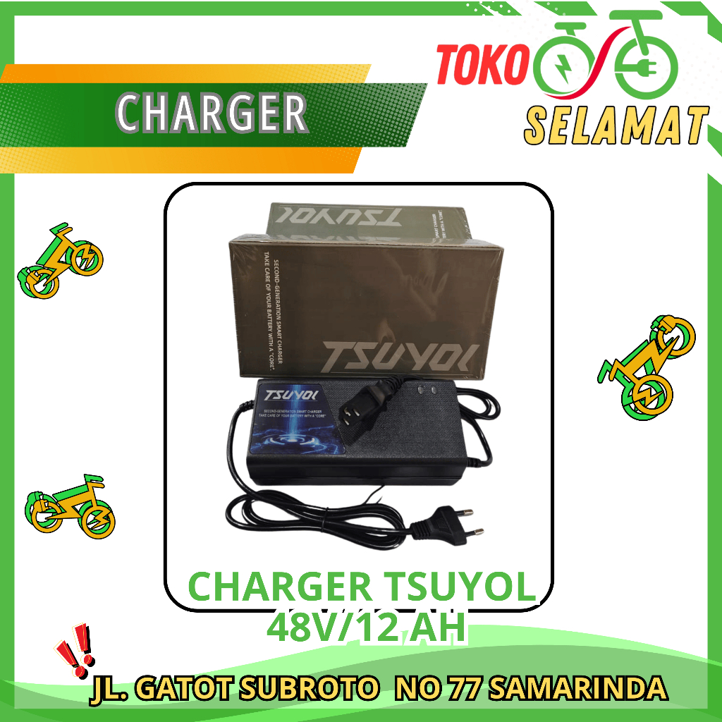 CHARGER SEPEDA LISTRIK 48V/12AH / 36V/12AH TSUYOL