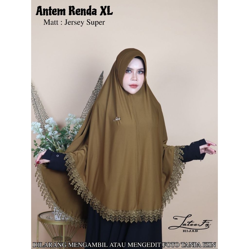 JILBAB INSTAN RENDA JUMBO KHADIJAH BY LATEEFA HIJAB
