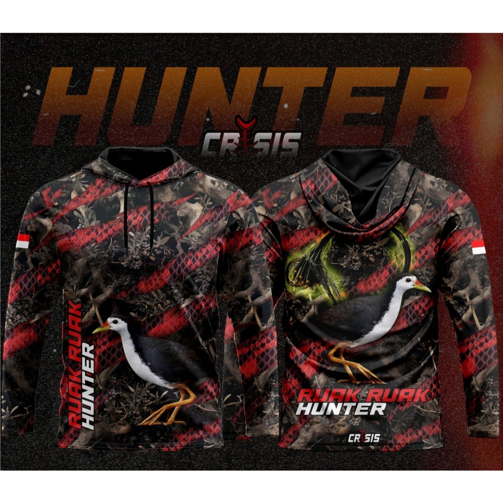STLTH | Jersey Berburu Ruak Ruak Hunter Camo Full Print Custom Nama Logo Gratis Buff