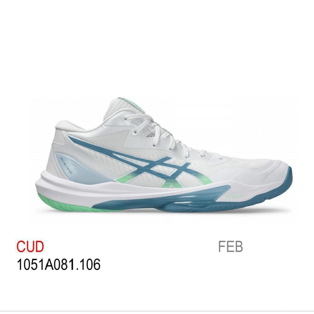 Sepatu Voli/1051A081.106/Asics Sky Elite FF MT3/White/Tosca