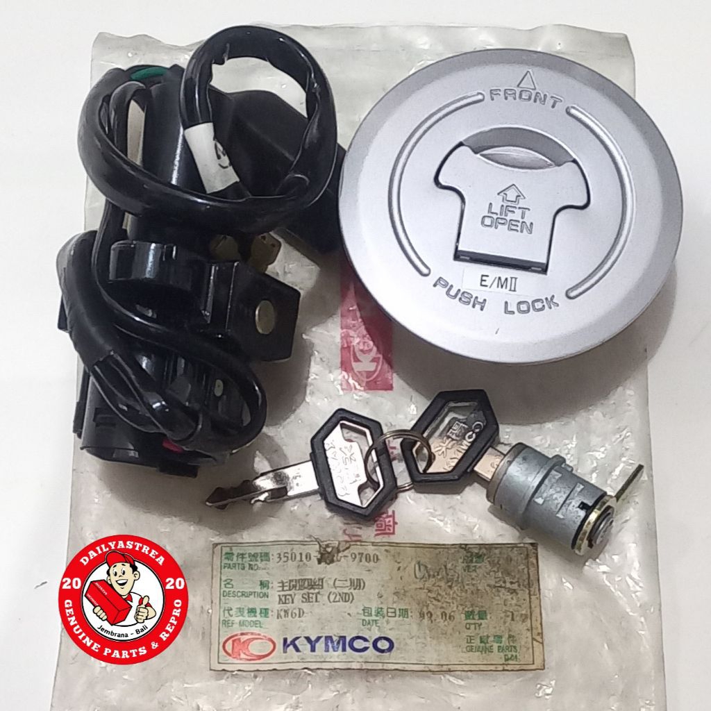 KEYSET KEY SET KUNCI KONTAK TANGKI JOK SADEL SET HONDA NSR150R NSR 150 R MERK KYMCO NOS 35010-KW6-90