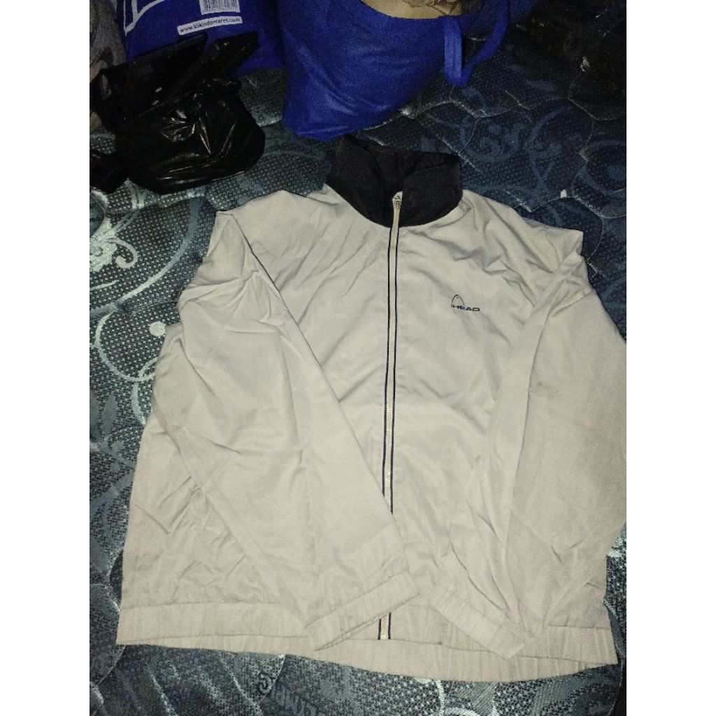 Jaket Head Running coach putih u