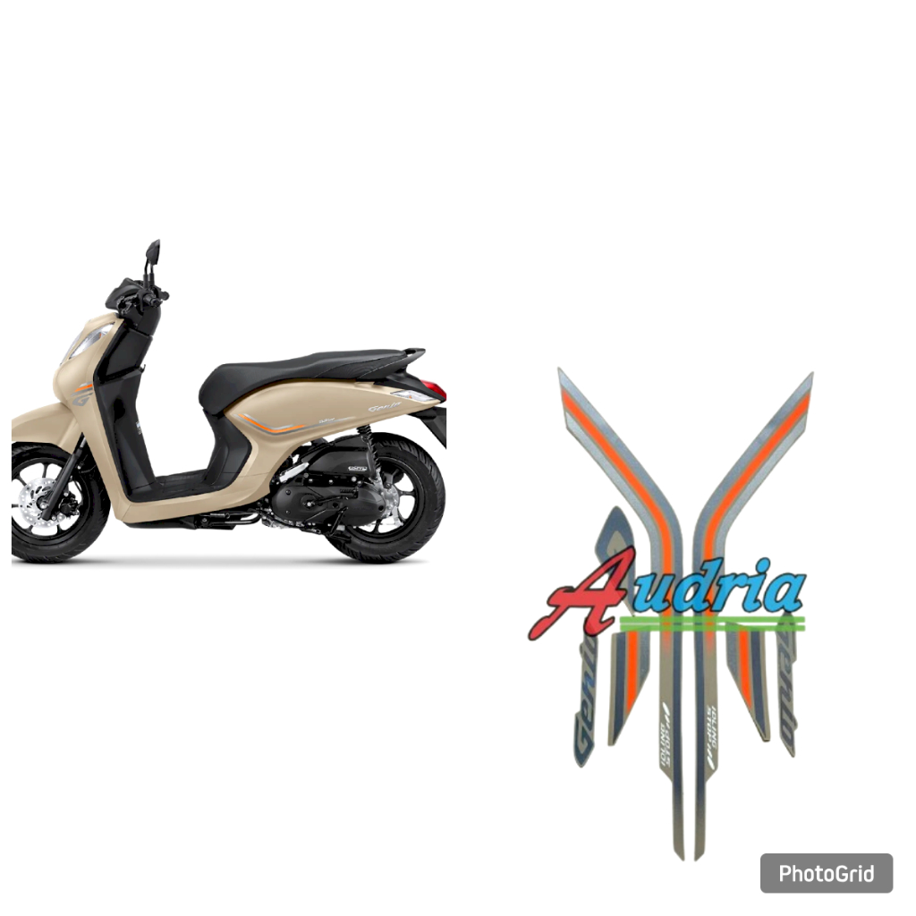 Striping Sticker Motor Honda Genio Fabulous iss 2025 matte brown