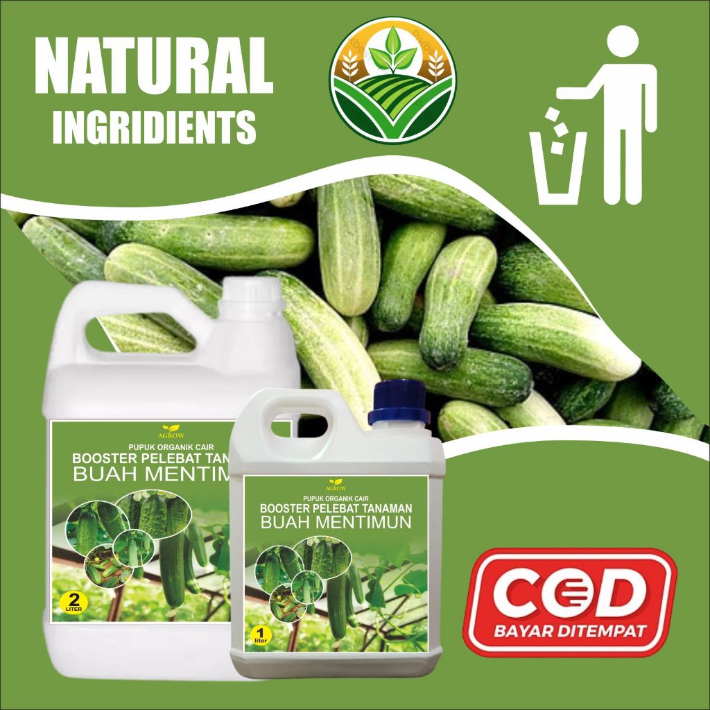 pupuk organik booster pelebat buah timun 2 liter melebatkan buah dan tingkatkan bobot buah timun sur