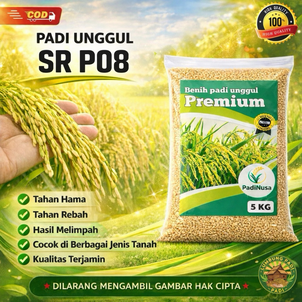 Benih padi SR P08 bibit padi unggul premium 1-5 KG padinusa