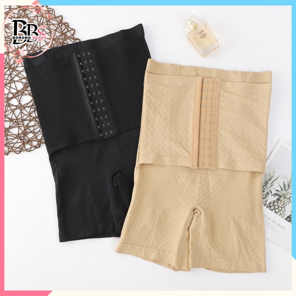 BORES Korset Pengecil Perut 3 Kait Model Celana Pendek 6960 Highwaist Slim Pelangsing Perut dan Paha